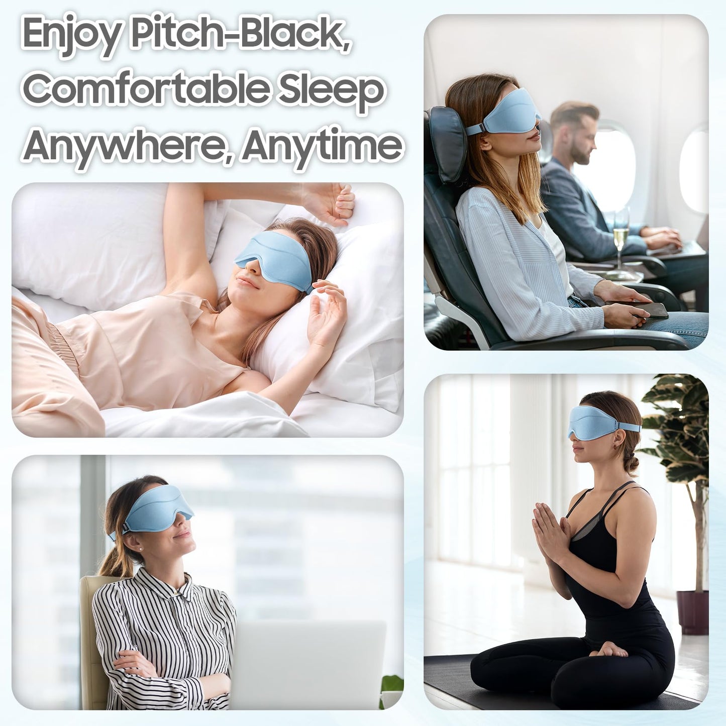 MOEASEii Sleep Mask - Total Blackout 3D Sleeping Mask