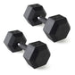 CAP Barbell 10 LB Coated Hex Dumbbell Weight Pair with Black Handle