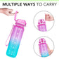 Alwager 32oz Motivational Water Bottles with Time Marker & Fruit Strainer