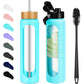 FULBEVY Glass Water Bottles 64 oz