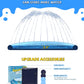 VISTOP Non-Slip Splash Pad for Kids and Dog, Thicken Sprinkler Pool Summer Outdoor Water Toys - Fun Backyard Fountain Play Mat for Baby Girls Boys Children or Pet Dog (67 inch, Blue&Blue)