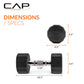 CAP Barbell 10 LB Coated Hex Dumbbell Weight Pair with Black Handle