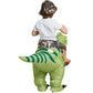 Inflatable Dinosaur Costume Riding T Rex Air Blow up Funny Fancy Dress