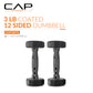 CAP Barbell 10 LB Coated Hex Dumbbell Weight Pair with Black Handle