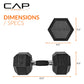 CAP Barbell 10 LB Coated Hex Dumbbell Weight Pair with Black Handle