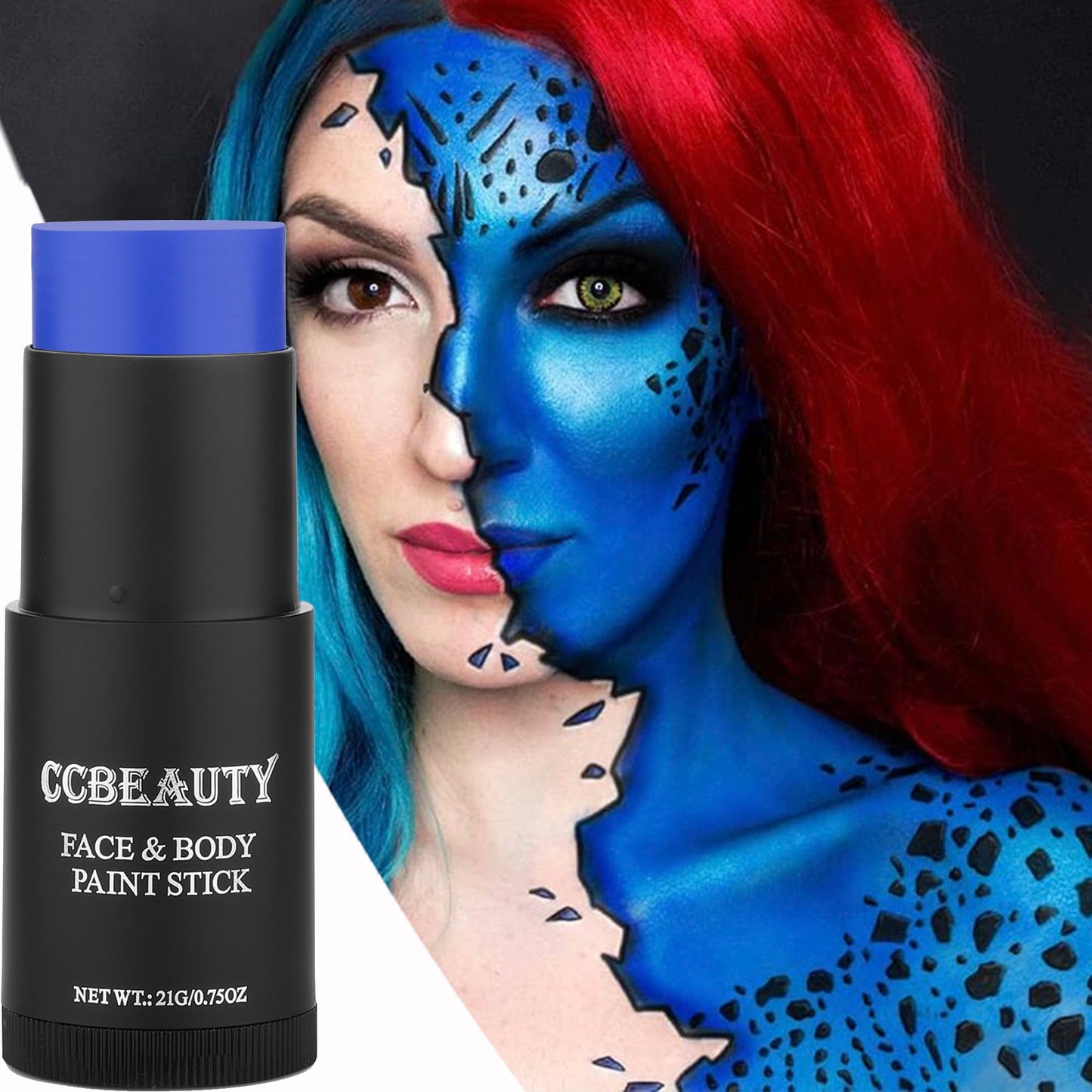 CCbeauty Witch Green Face Paint Stick, Face Painting Kit