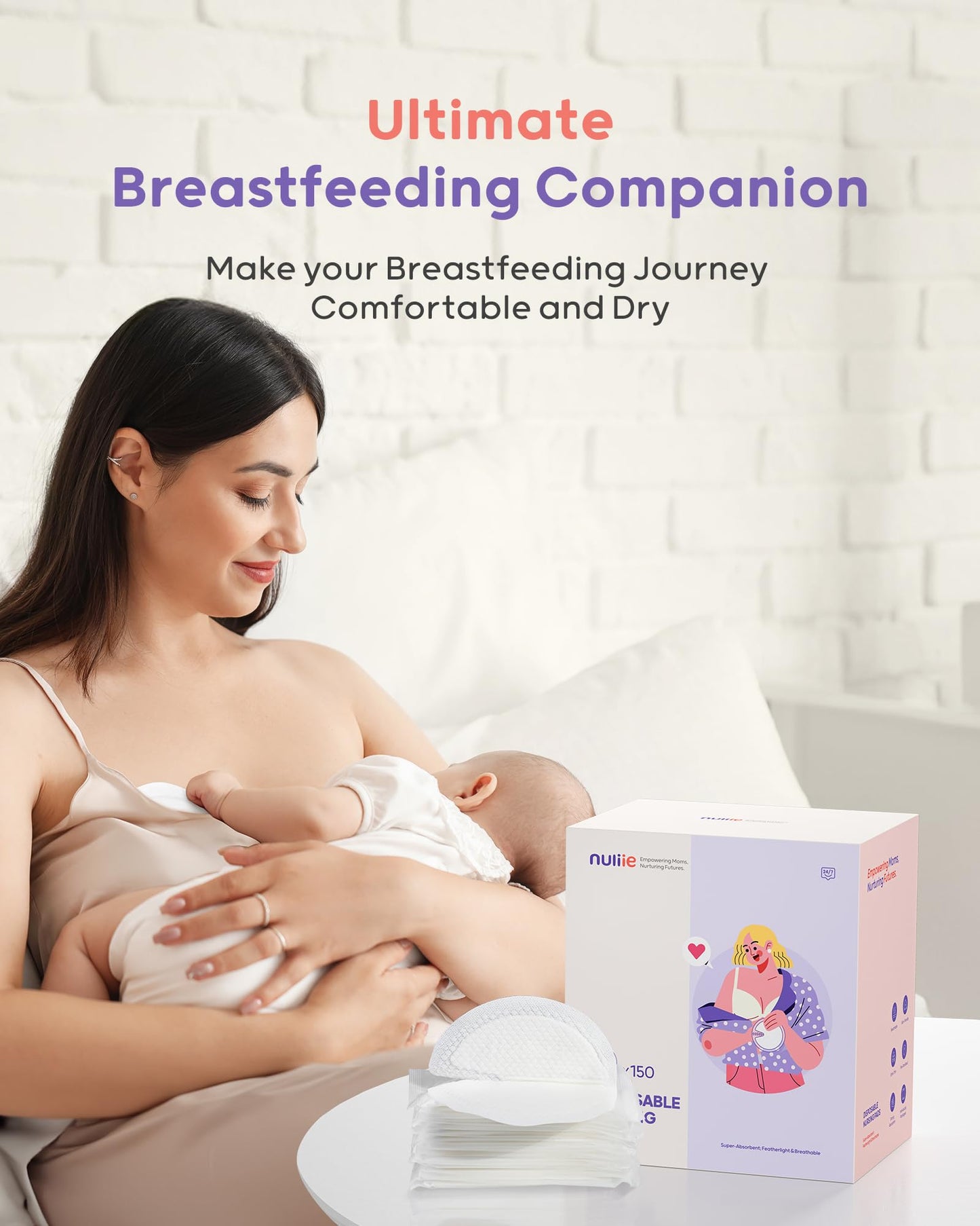 Nuliie Stay Dry Disposable Nursing Pads