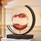 Heuanpte 3D Sand Art Light, Round Sand Picture Lamp with Stand