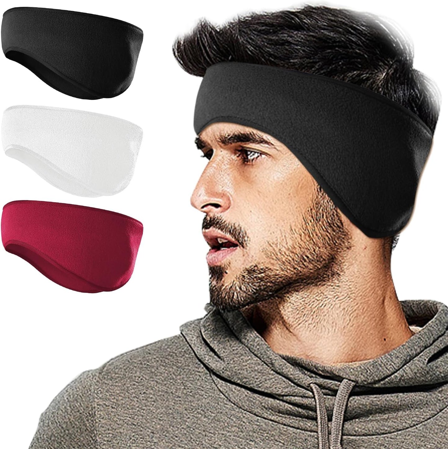 Winter Fleece Ear Warmer Headband for Men Women Kids