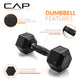 CAP Barbell 10 LB Coated Hex Dumbbell Weight Pair with Black Handle