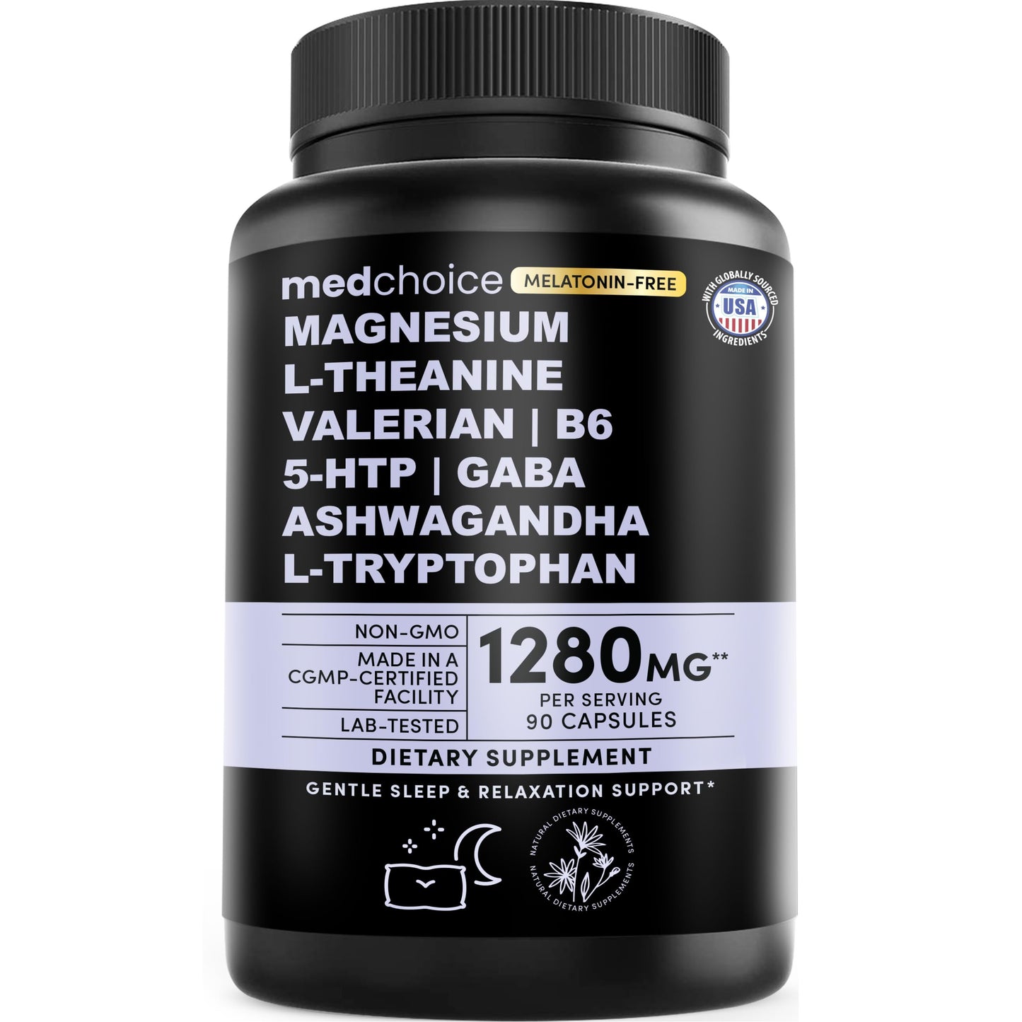 12-in-1 Melatonin Sleep Capsules - Natural Sleep Aids for Adults with Melatonin 5mg