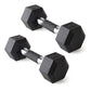 CAP Barbell 10 LB Coated Hex Dumbbell Weight Pair with Black Handle