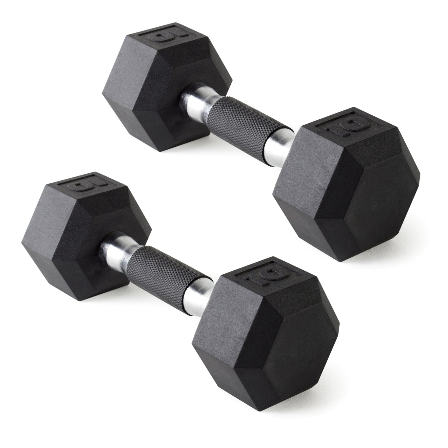 CAP Barbell 10 LB Coated Hex Dumbbell Weight Pair with Black Handle