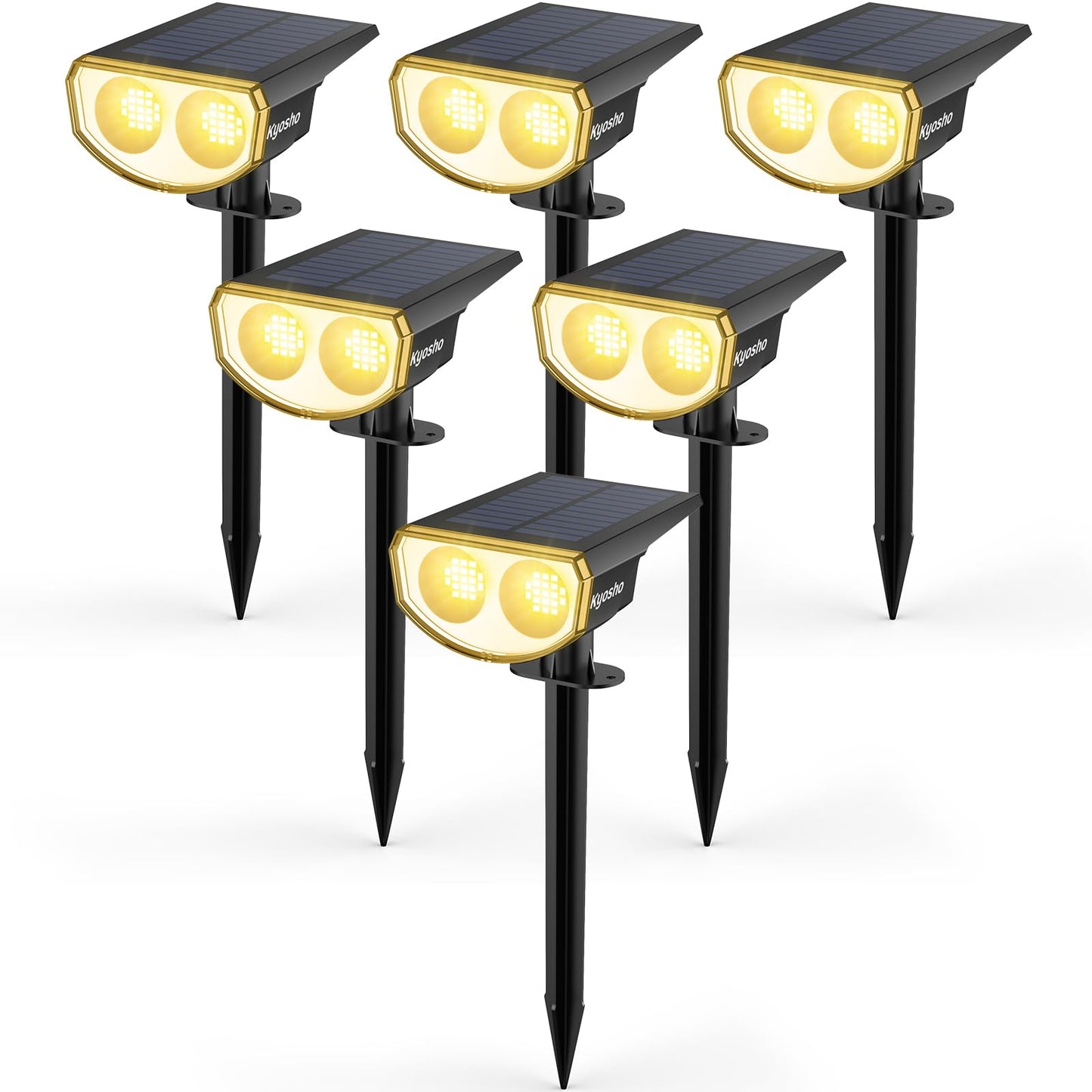 Kyosho Solar Color Spot Lights Outdoor, 9 Lighting Modes Halloween Christmas Lights