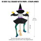 POPGIFTU 64" Large Crashing Witch into Tree Halloween Outdoor Decoration