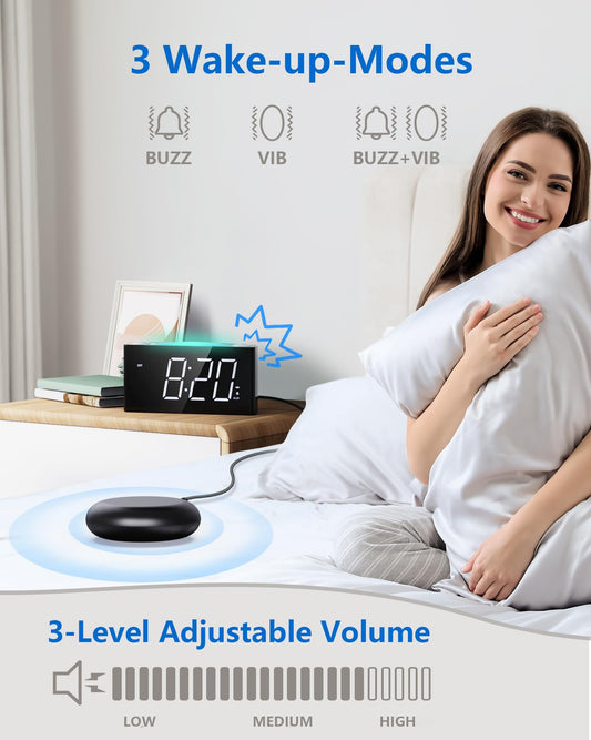 Vibrating Alarm Clock with  Color Display