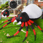 GOOSH 8 FT Width Halloween Inflatables Spider with Magic Light  Halloween Decorations
