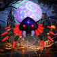 GOOSH 8 FT Width Halloween Inflatables Spider with Magic Light  Halloween Decorations