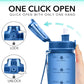Alwager 32oz Motivational Water Bottles with Time Marker & Fruit Strainer