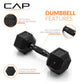 CAP Barbell 10 LB Coated Hex Dumbbell Weight Pair with Black Handle