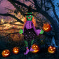 POPGIFTU 64" Large Crashing Witch into Tree Halloween Outdoor Decoration