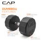 CAP Barbell 10 LB Coated Hex Dumbbell Weight Pair with Black Handle