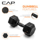 CAP Barbell 10 LB Coated Hex Dumbbell Weight Pair with Black Handle