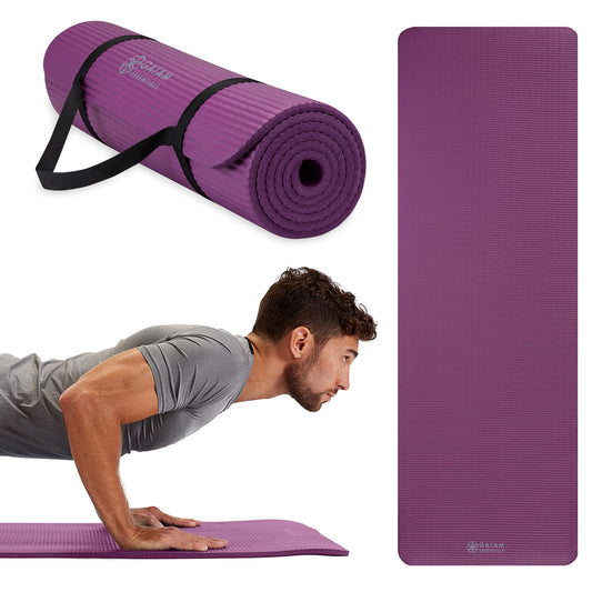 Gaiam Essentials Thick Yoga Mat Fitness