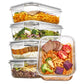 Vtopmart 5Pack 22oz Glass Storage Containers with Lids