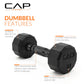 CAP Barbell 10 LB Coated Hex Dumbbell Weight Pair with Black Handle