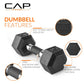 CAP Barbell 10 LB Coated Hex Dumbbell Weight Pair with Black Handle