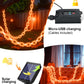 Halloween Battery-Operated Orange LED String Lights