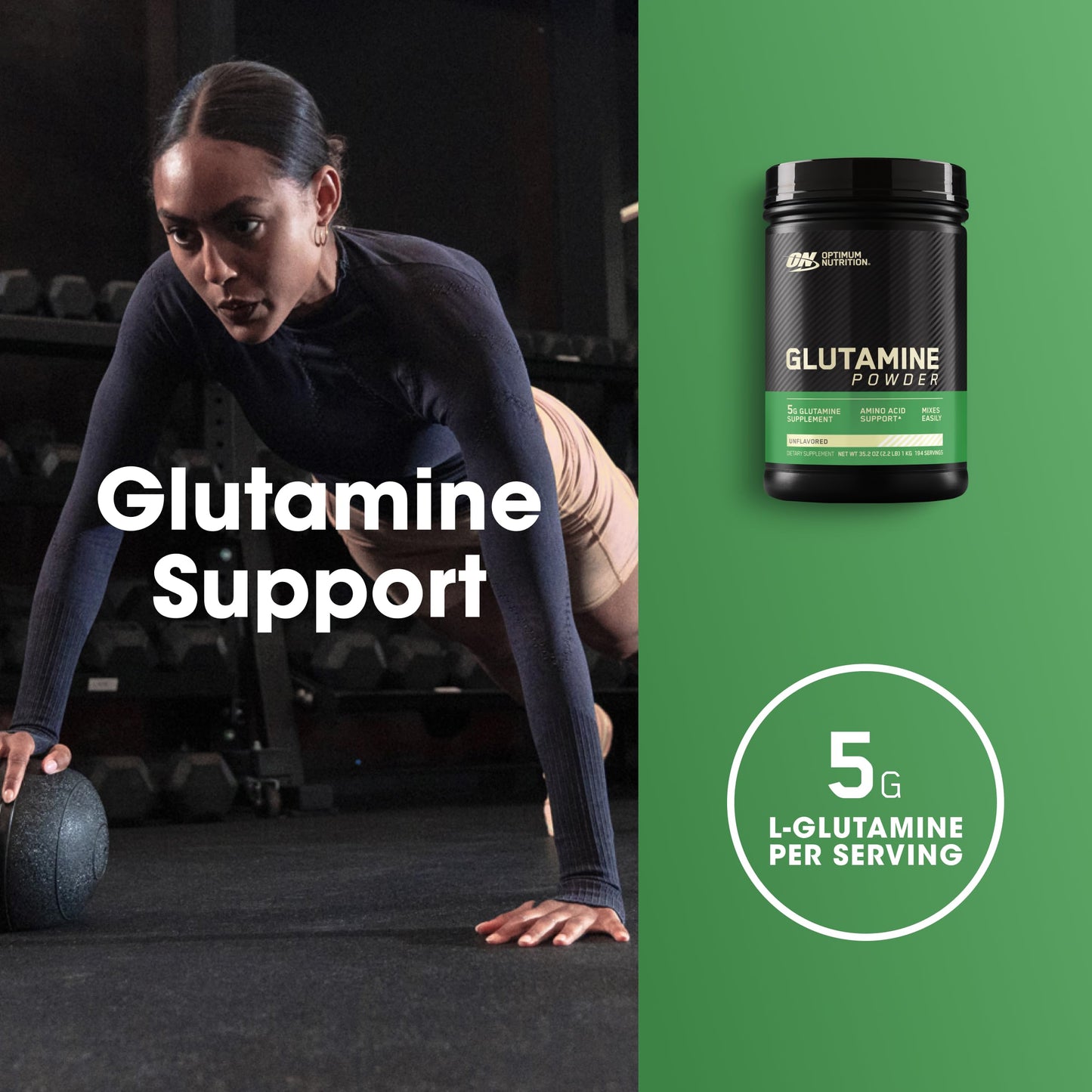 Optimum Nutrition L-Glutamine Muscle Recovery Capsules