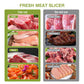 JUANWAN Fresh Meat Slicer - Thickness Adjustable 2 or 4 mm 17 IN 1