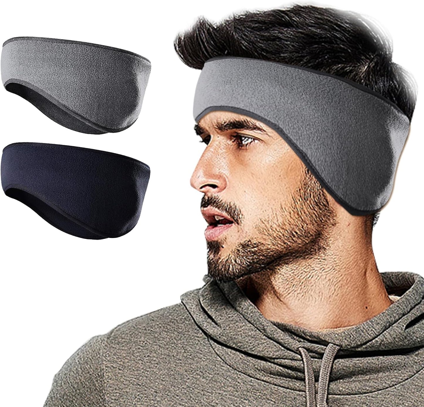 Winter Fleece Ear Warmer Headband for Men Women Kids