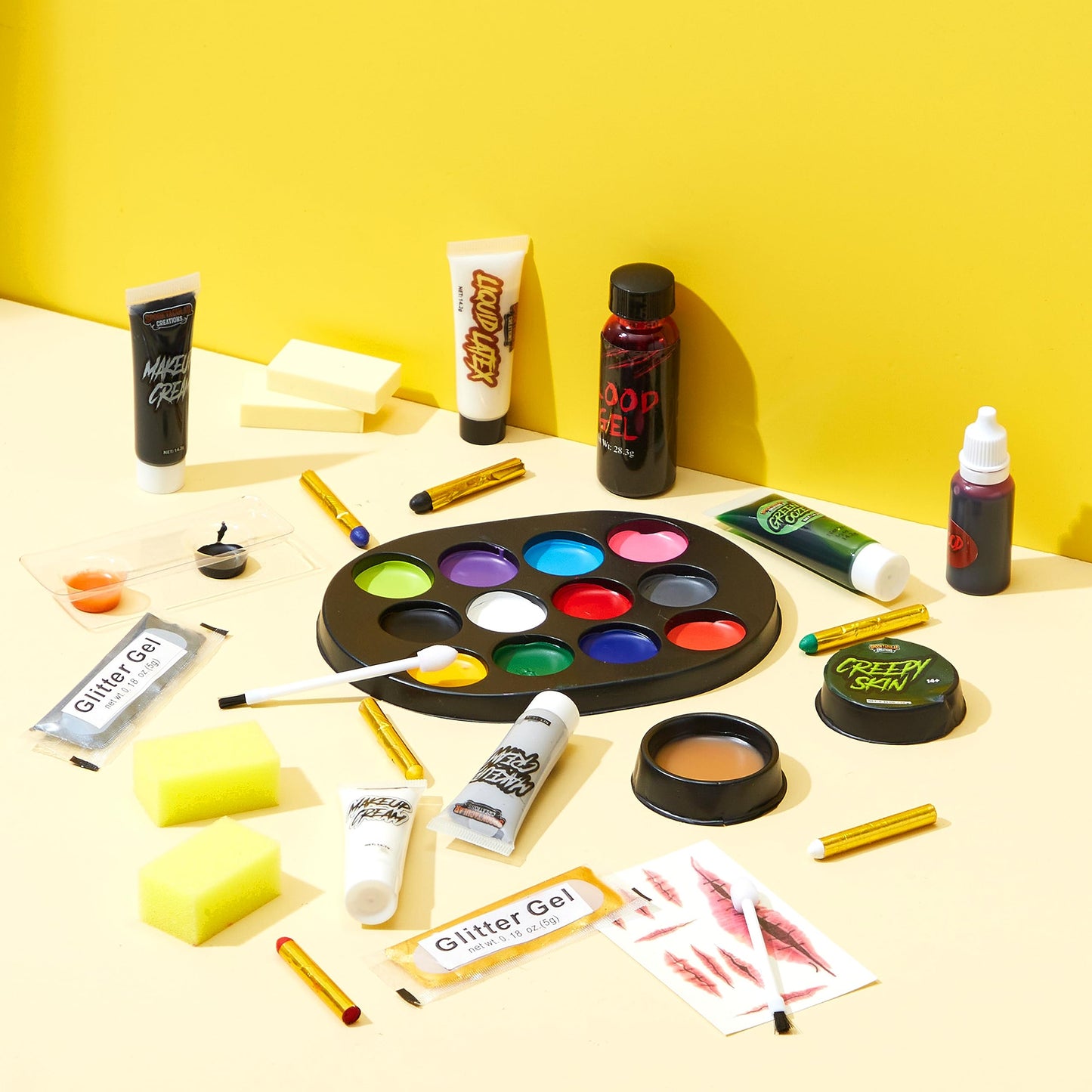 Spooktacular Creations 26 Pcs Halloween Family Makeup Kit