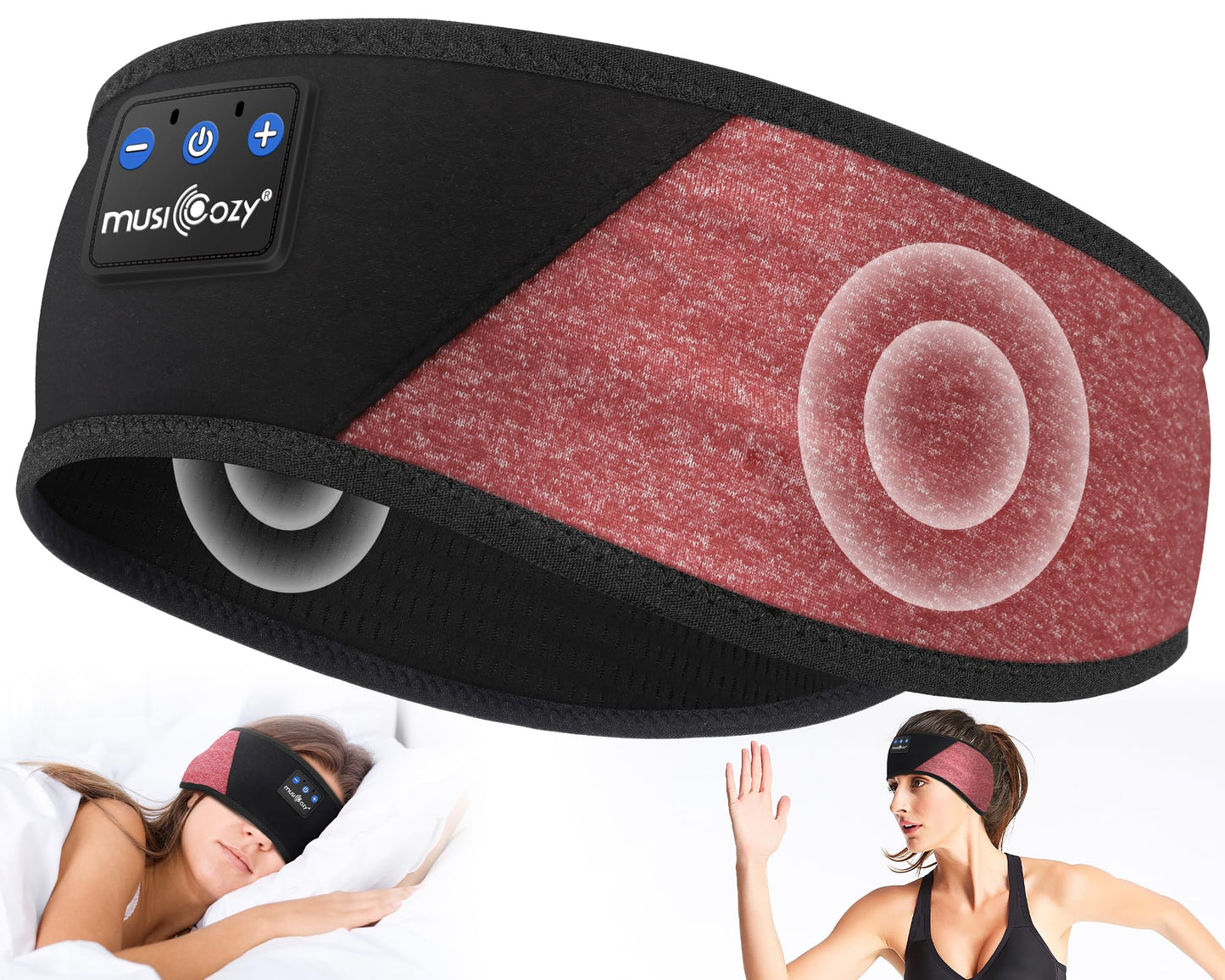 MUSICOZY Sleep Headphones Bluetooth 5.4 Headband, Wireless Earphones