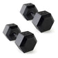 CAP Barbell 10 LB Coated Hex Dumbbell Weight Pair with Black Handle