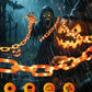 Halloween Battery-Operated Orange LED String Lights