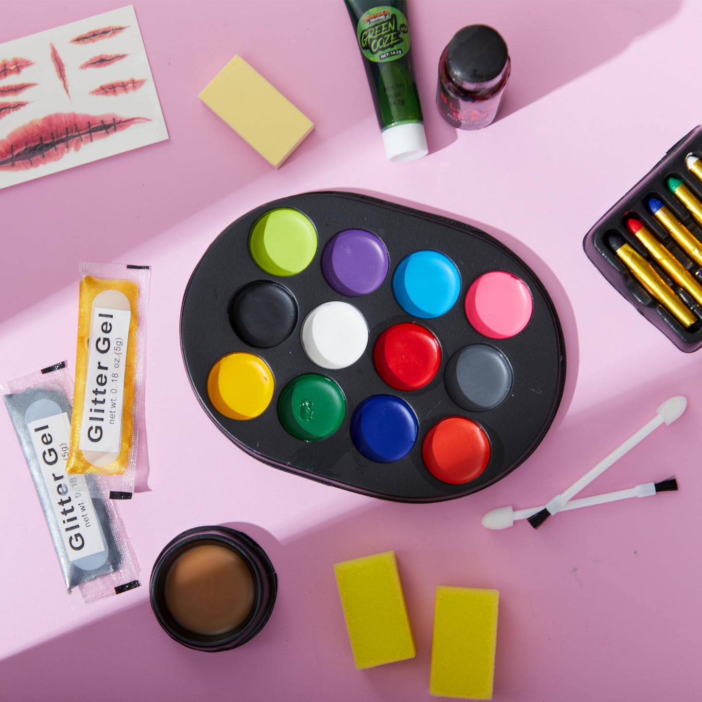 Spooktacular Creations 26 Pcs Halloween Family Makeup Kit