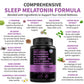 12-in-1 Melatonin Sleep Capsules - Natural Sleep Aids for Adults with Melatonin 5mg