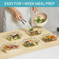 Vtopmart 5Pack 22oz Glass Storage Containers with Lids