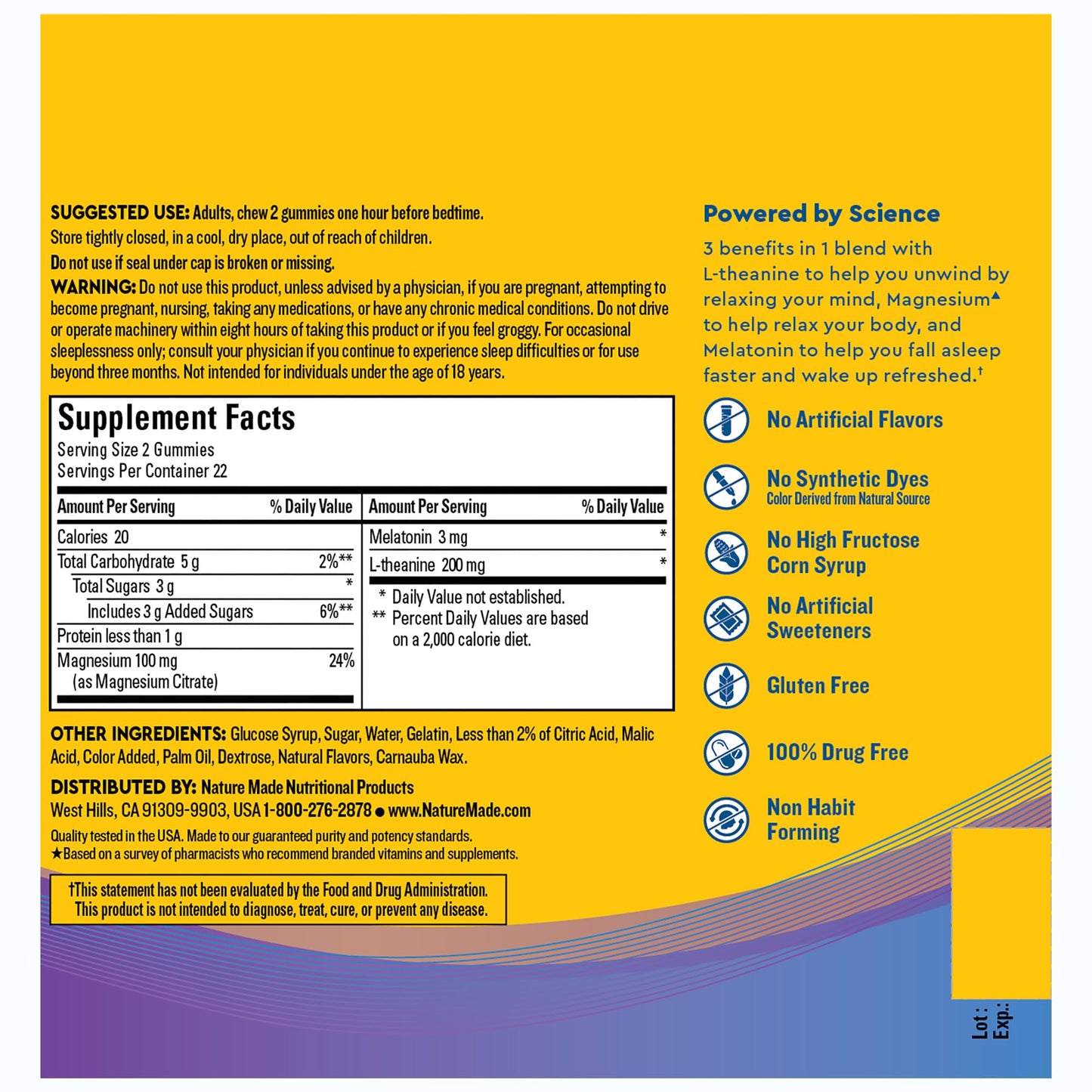 Nature Made Wellblends Sleep and Recover,  44 Gummies