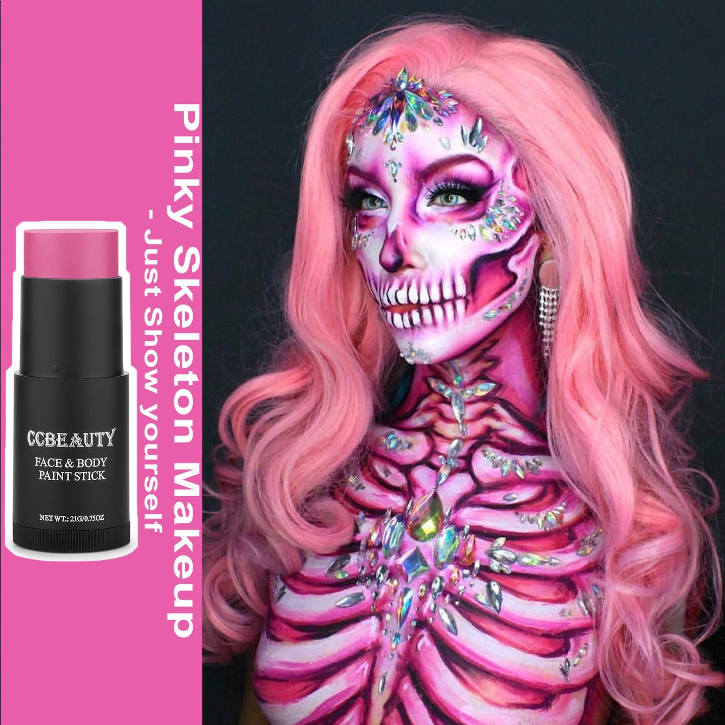 CCbeauty Witch Green Face Paint Stick, Face Painting Kit