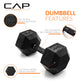 CAP Barbell 10 LB Coated Hex Dumbbell Weight Pair with Black Handle