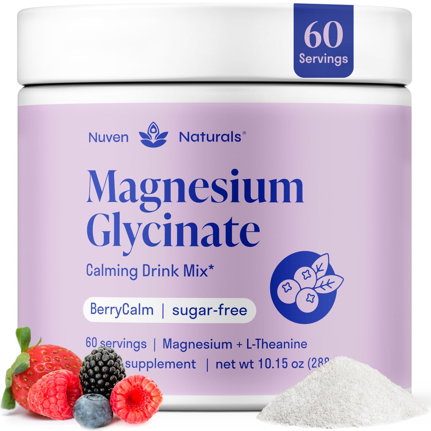 Magnesium Glycinate Powder + L-Theanine | 60 Servings