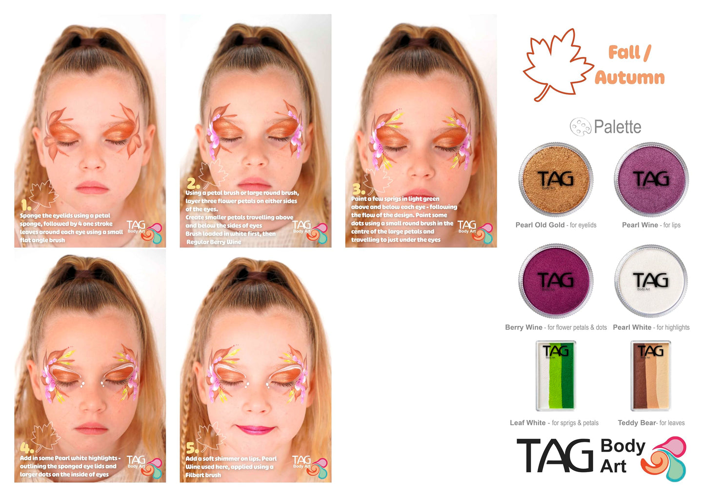 TAG Professional Face and Body Paint, Regular White 32gm