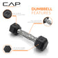 CAP Barbell 10 LB Coated Hex Dumbbell Weight Pair with Black Handle