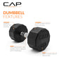 CAP Barbell 10 LB Coated Hex Dumbbell Weight Pair with Black Handle