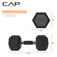 CAP Barbell 10 LB Coated Hex Dumbbell Weight Pair with Black Handle